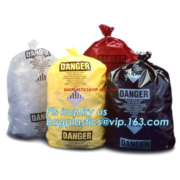 PE asbestos waste bags, Disposal Plastic Bag for Construction Waste, rubbish bag for asbestos fibers, bagplastics, bagea