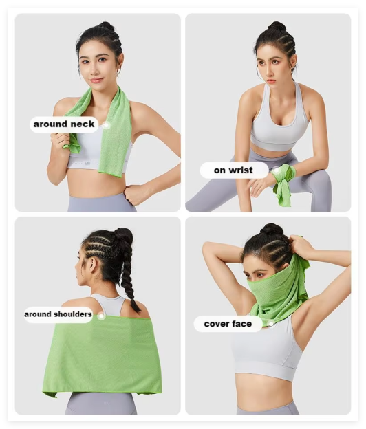 170 GSM Square Microfibre Gym Towel Child Proof Sport Cooling Towel For Adult