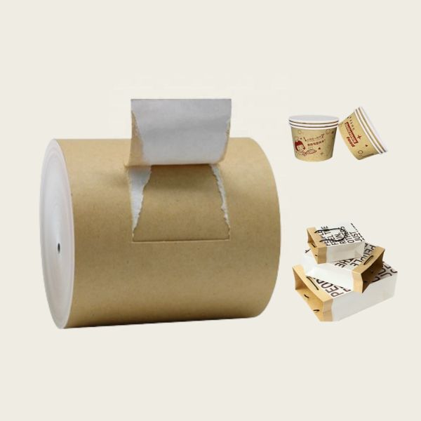 Hot Sale Large Raw Materials  White Front Coated Kraft Back Paper Board Paper Rolls