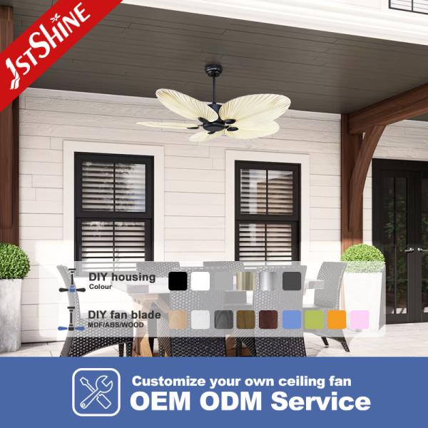 1stshine Decorative Ceiling Fan Villa Exotic Malaysia 5 Palm Blades