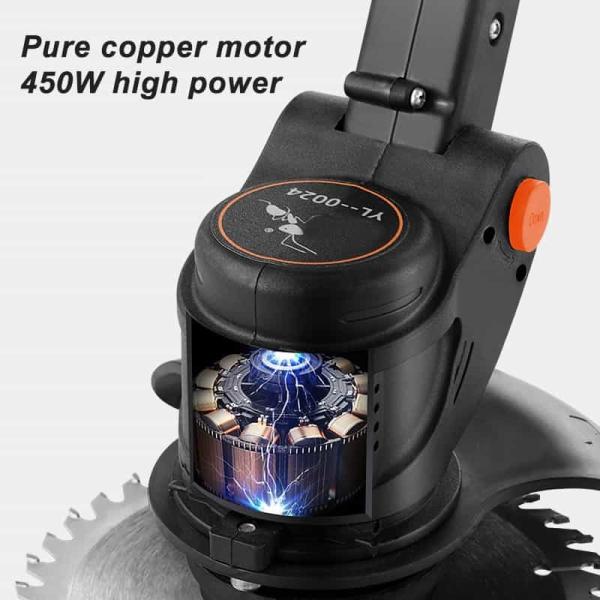 3 In 1 Electric String Trimmer , Adjustable Battery Powered Weed Eater With Wheel