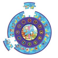 Pré l'école apprenant mes casse-tête ronds courants quotidiens de bébé synchronisent l'étude