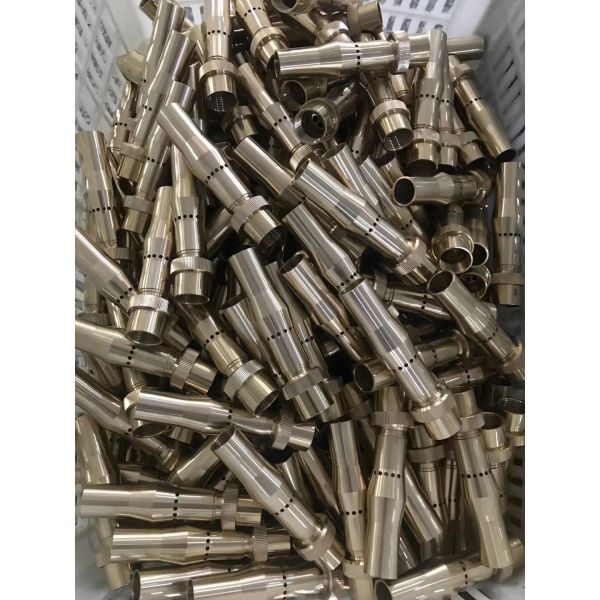 Fully Brass Dancing Dry Fountain Jet Nozzles Vertical Water Spray