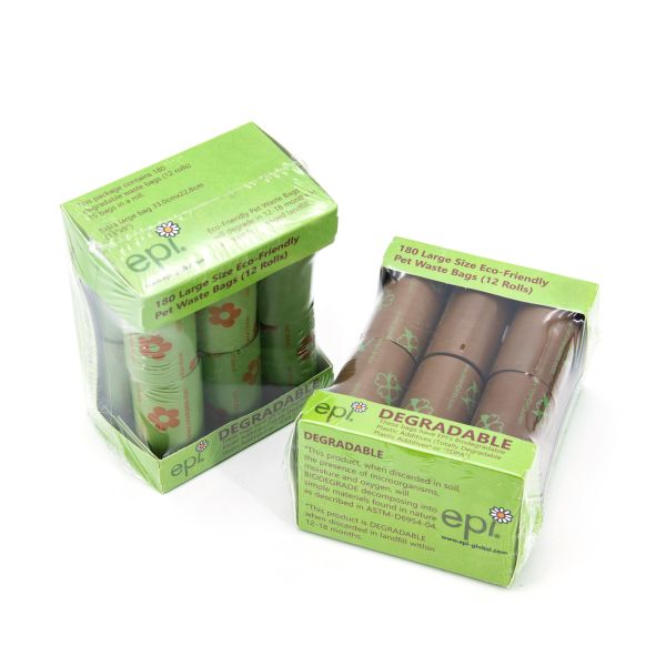 Tear Resistant Compostable Pet Waste Bags Tie Handles 14x29cm 24x35cm