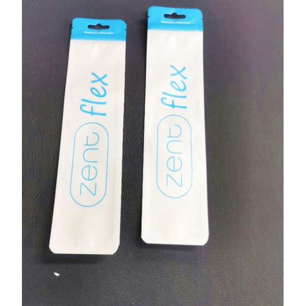 Custom printed Pearl Film plastic cosmetic brush packaging bag