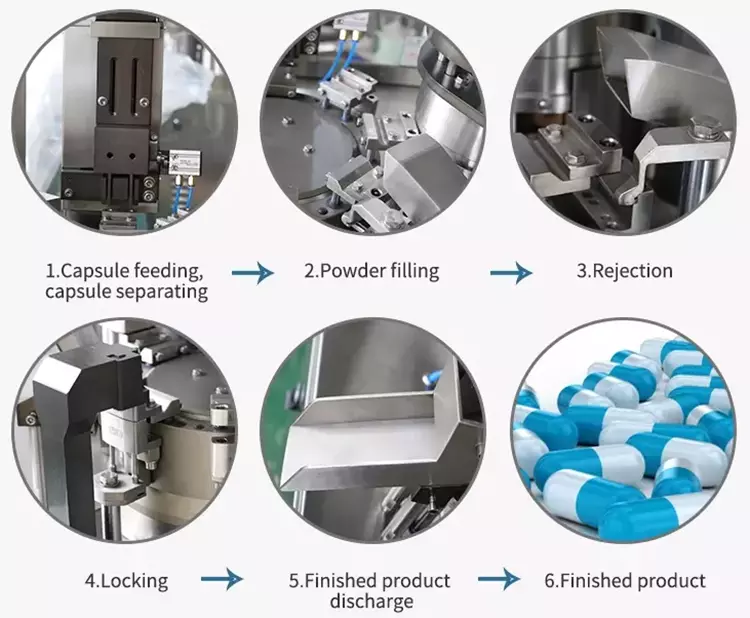 12000pcs/H 3 Bores Hard Gelatin Capsule Filling Machine