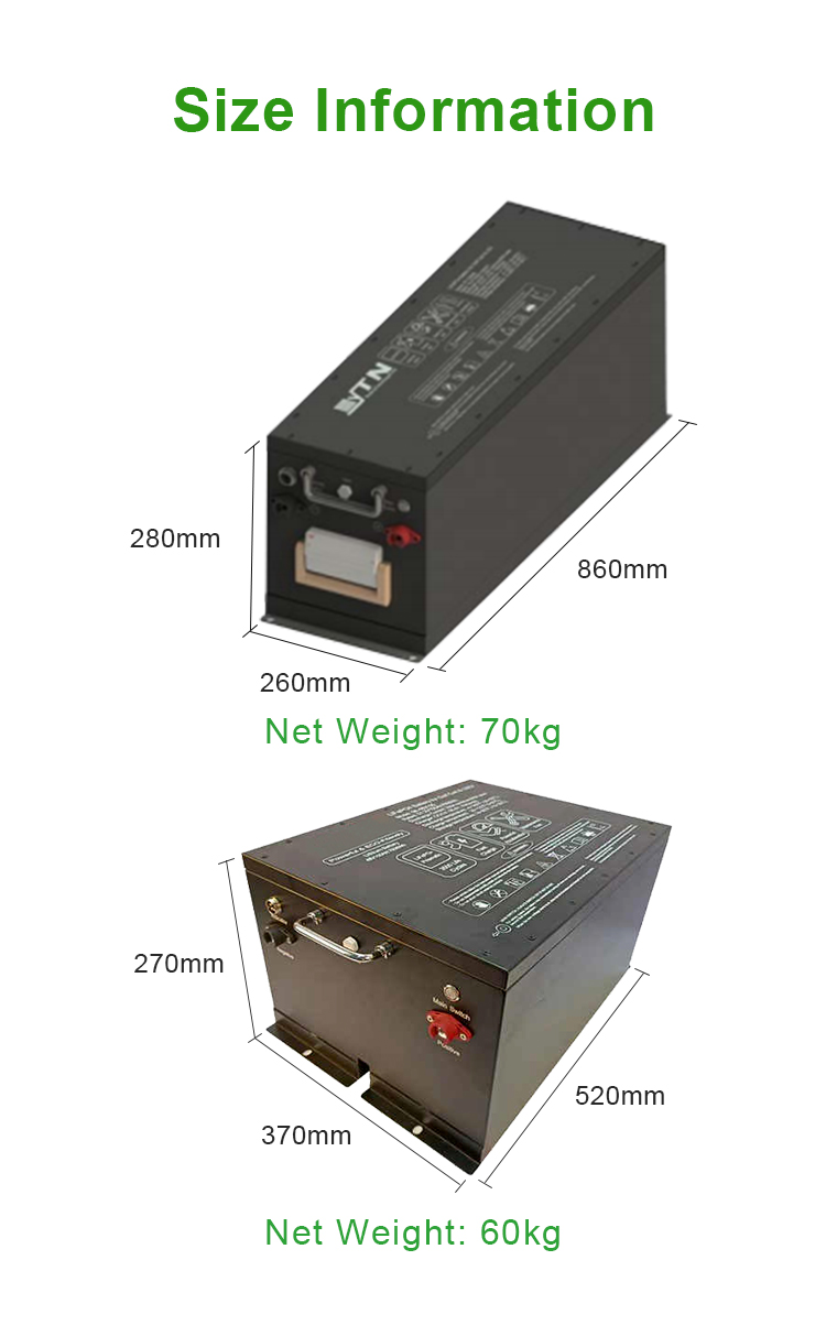 Long Cycle Life 48V 105Ah Lifepo4 Battery Pack 5000 Cycles 0.2C for Mini Car Golf Cart