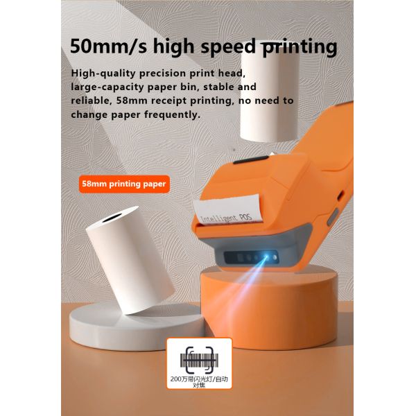 5.45inch Android Systems Mobile Pos Machine Handheld Smart Cashier Terminal with Printer Output Type Monochrome and Wifi