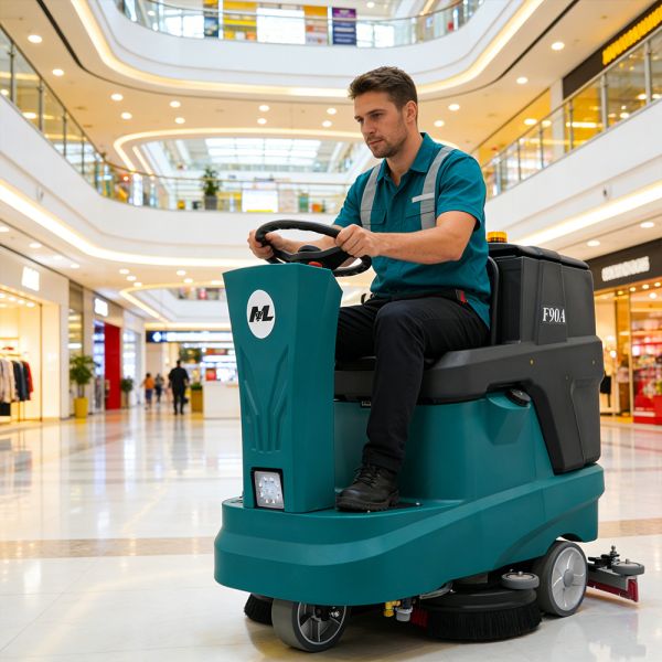 24Gal Industrial Ride On Floor Sweeper Sit On Floor Scrubber for airport