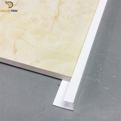 White Square Shape PVC Tile Trim 12mm For Ceramic Edge Protection