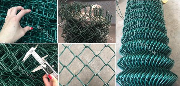 Middle East Countries Chain Link Privacy Fence Dark Green For Airport