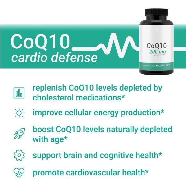 OEM CoQ10 Supplement Coenzyme Q10 200mg Capsules Ubiquinol Powder Capsules Coq10 Softgel Vegan Heart Health Energy Booster