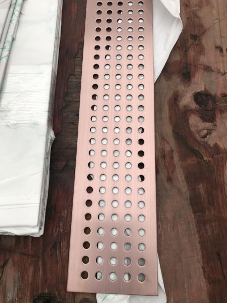 decorative stainless steel sheet perforated metal panel brass colour