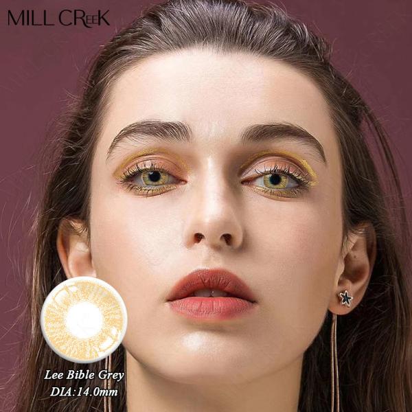 KSSEYE Amber Brown Colored Contacts 14mm For Big Eye