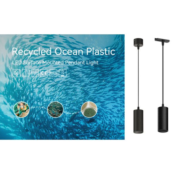 2700K-3000K-3500K Black Led Track Lighting Ocean Bound Track Lighting Pendants 6W