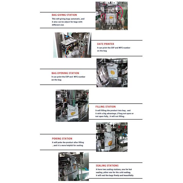 100g 200g 500g Flat Zipper Pouch Biltong Packaging Machine Multi Function