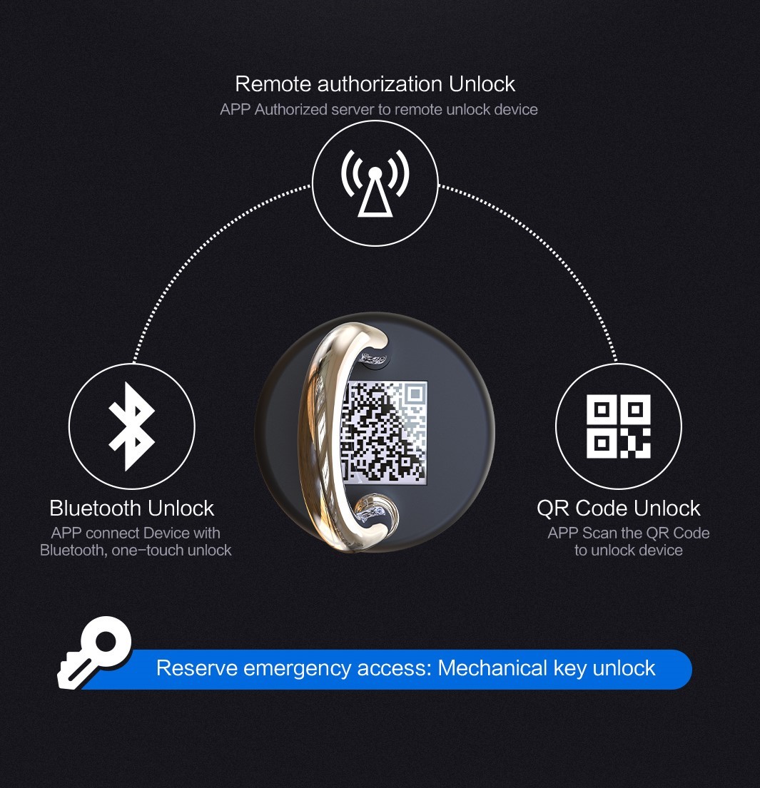 Padlock IP65 кода дистанционного управления умный QR делает Padlocks водостойким цифров