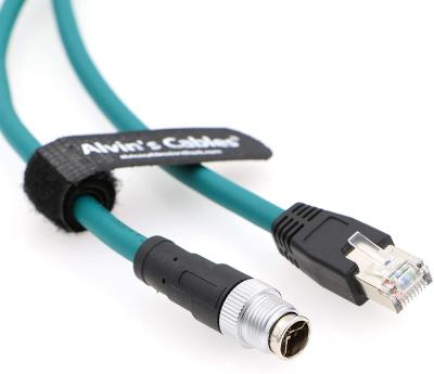 O cabo ethernet para Cognex na vista 8200 8400 código da posição X da série M12 8 ao RJ45 protegeu o cabo para a câmera industrial