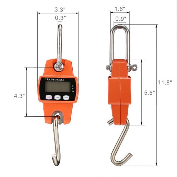 Pequeña balanza de equipaje de suspensión electrónica 100kg-300kg con pantalla LCD LED 50g Precisión OEM personalizable