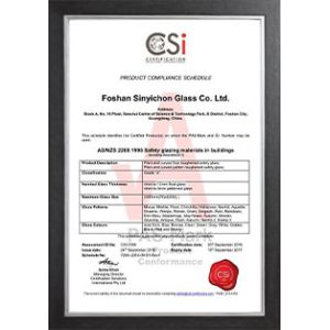 Foshan WY Building Technology Co., Ltd. Certifications