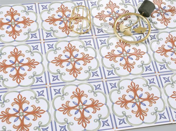 White and Red Ceramic Rustic Tile 20x20cm Non-Slip
