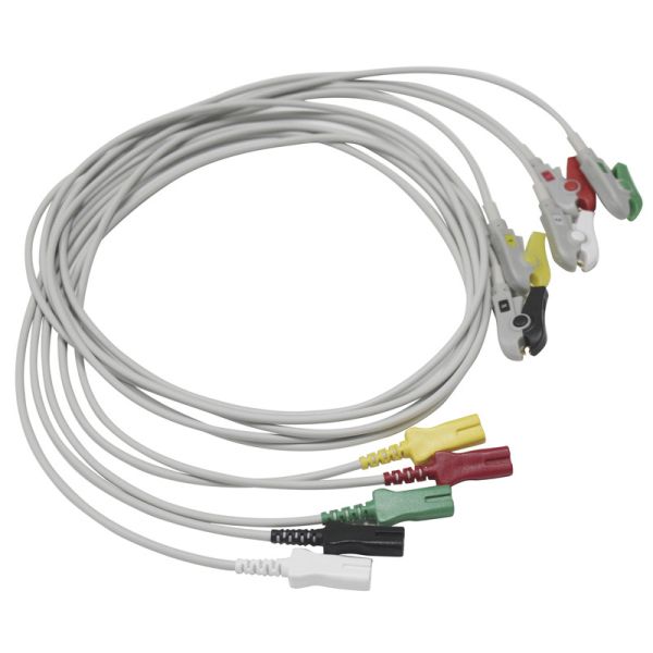 LL ECG Leadwires 5 Lead Snap Grabber Type Dual Pin AAMI 6PIN Bionet Datex S
