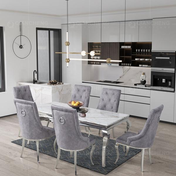 Elegant Nordic Velvet Dining Chair Optional Luxury Stainless Steel