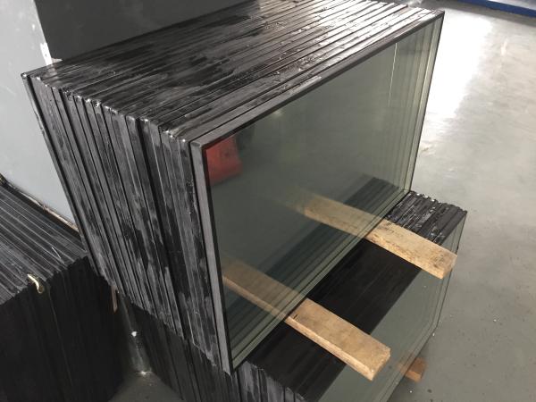 clear  tempered  insulated glass panel with white tempering logo for wood doors