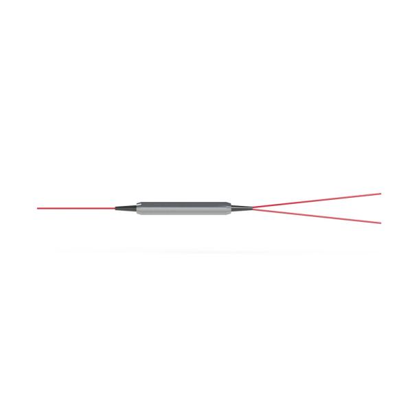 fibra desencapada da fibra do PM do comprimento de onda do acoplador 780nm da fibra de 1x2 PM sem conector