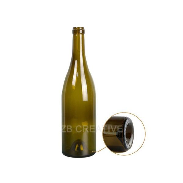 Burgundy Style Wine Bottles Cork Closure 750ml Pinot Noir Spirits 400g 2709K-7A