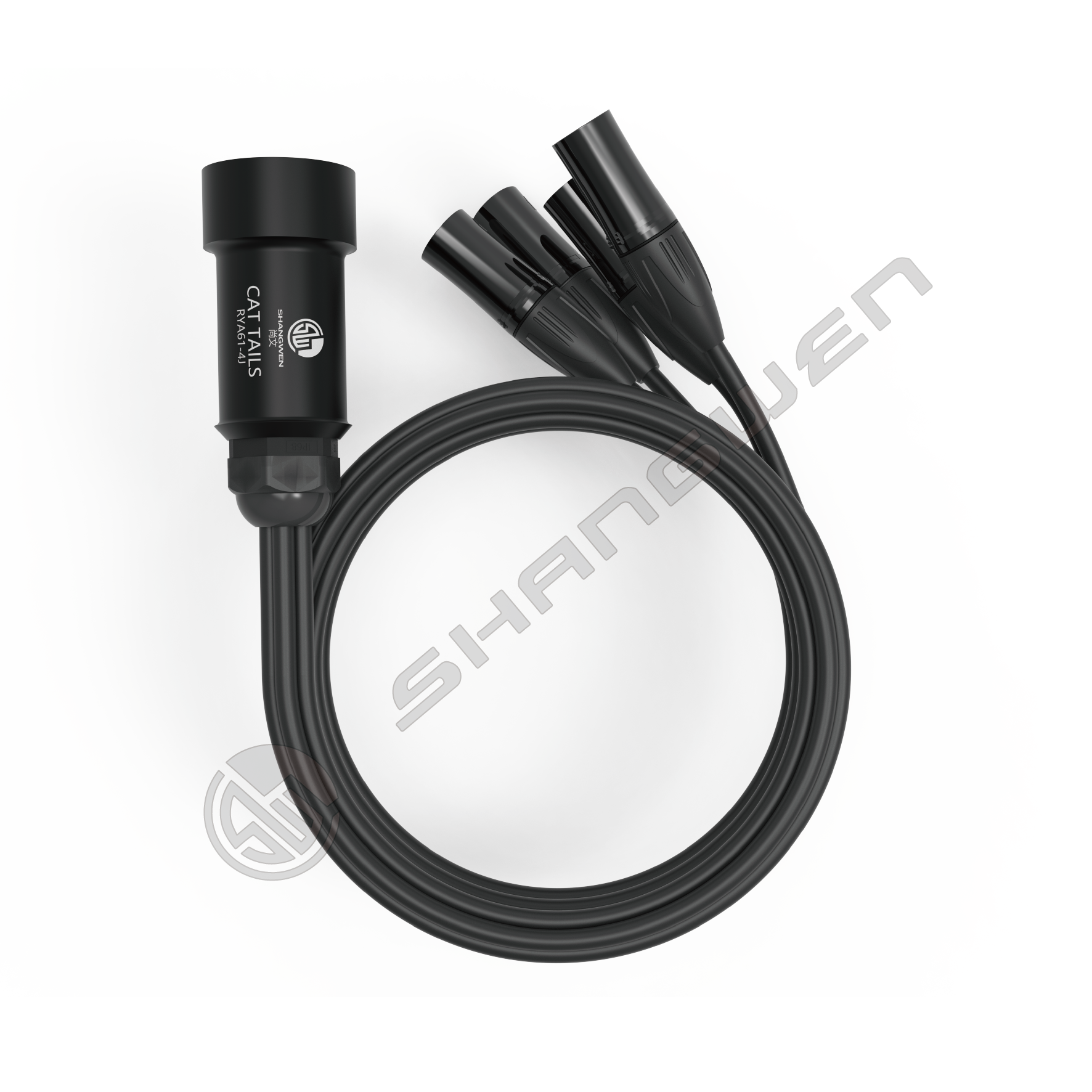 4-Channel 3-Pin XLR Adapter Cable with RJ45 Female Converter Xlr 3 Male Pins to Power Application Extension Connector Cable