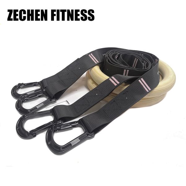 Rep Fitness Wood Gymnastic Rings 32mm Home Workout Equipment With Safety Carabiner