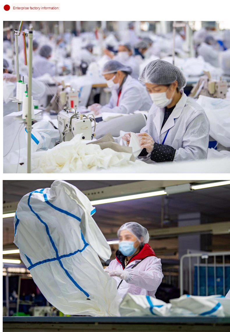 Non Woven Full Body Disposable Protective Suits Isolation Clothing