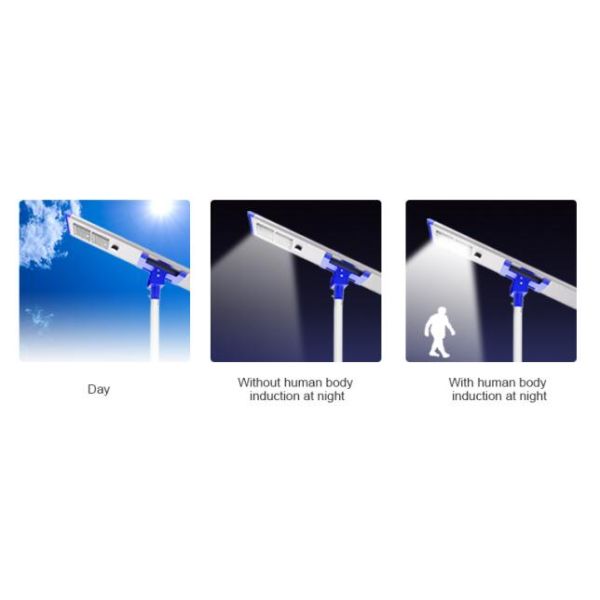 Integrated Solar 80W 100W LED Street Lighting For 3 Years Warranty