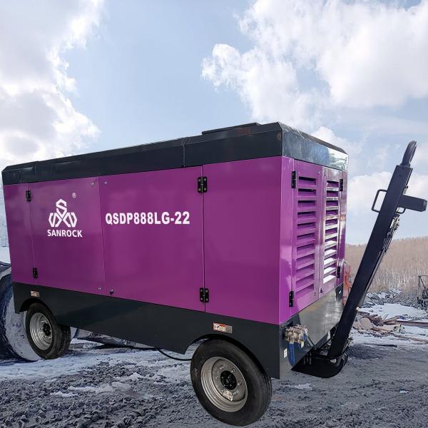 Compressor de ar de parafusos de mineração de diesel portátil para venda