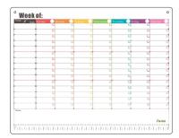 Personalised Horizontal Magnetic Fridge Calendar Monthly Notepad