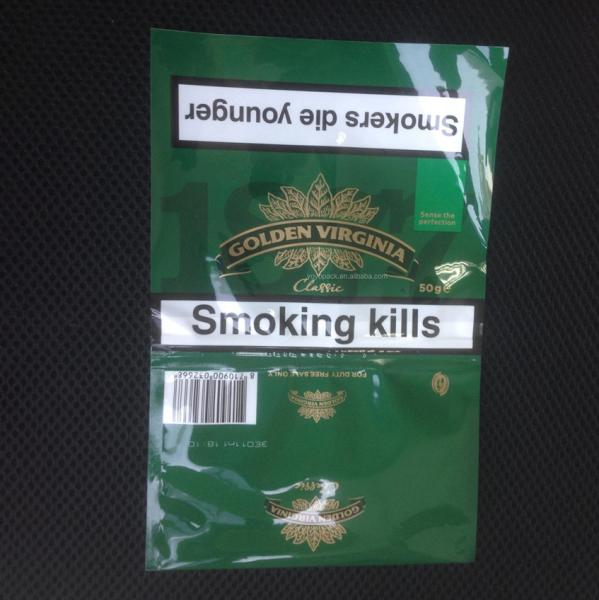 Green GV embalagem de tabaco saco de mão rolante sacos de folhas de fumo