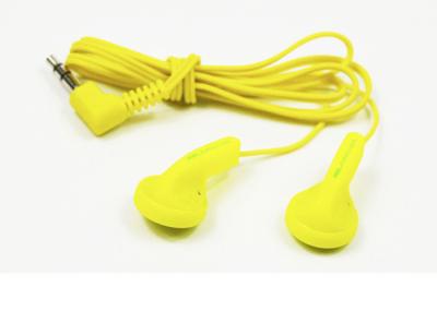 Noise Reduction Wired In Ear Earphones Yellow Color For Computer / Mobile Phone