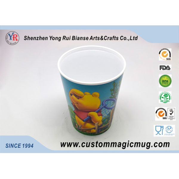 400ml Plastic Personalized Kids Mugs Eco-Friendly Cartoon Character
