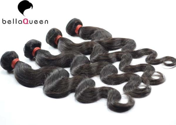 Do cabelo natural do Virgin da categoria 7A do 1b do preto da onda do corpo cabelo humano que tece a extremidade grossa