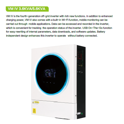 VM IV Series Off-Grid Hybrid Solar Inverter 3.6KW Built-in WiFi for Mobile Monitoring Solar Inverter