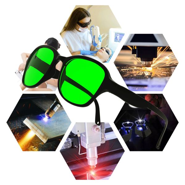 Sunglasses Laser Goggles CE EN207 Ansi Z87 Hair Removal Goggle Ndyag Fiber Green Protective Safety Glasses Eye Protection