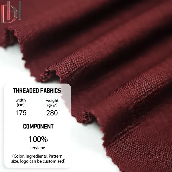 Fashion Plain Dyed Garment Sportswear Polyester Hoodie Ribbed Sweatshirt Textile Winter Fabric