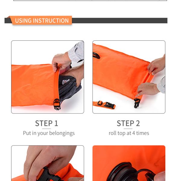 Eco Nylon PVC 20L 28L 35L Triathlon Swimming Buoy With Phone Bag