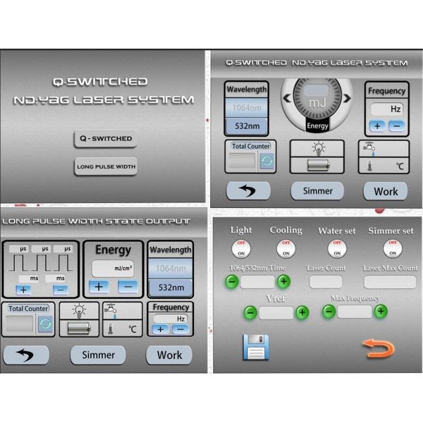 Q-t Switched N-D Yag Laser for tattoo removal, skin rejuvenation and skin whitening, pigmentation removal