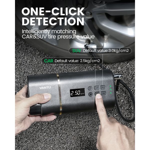 Compact and YANTU A31 150PSI Small Air Compressor for Vehicle Tire Pressure Monitoring