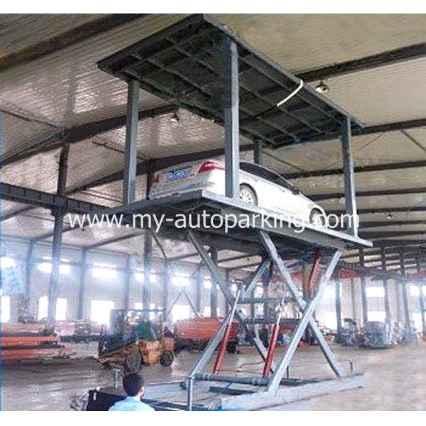 Underground Garage Double Deck Pit Design Scissor Parking Lift System