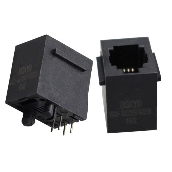 плата 180 градусов вверх по женскому РДЖ11 Джеку без экрана, расквартировывая черное 4п4к Джека