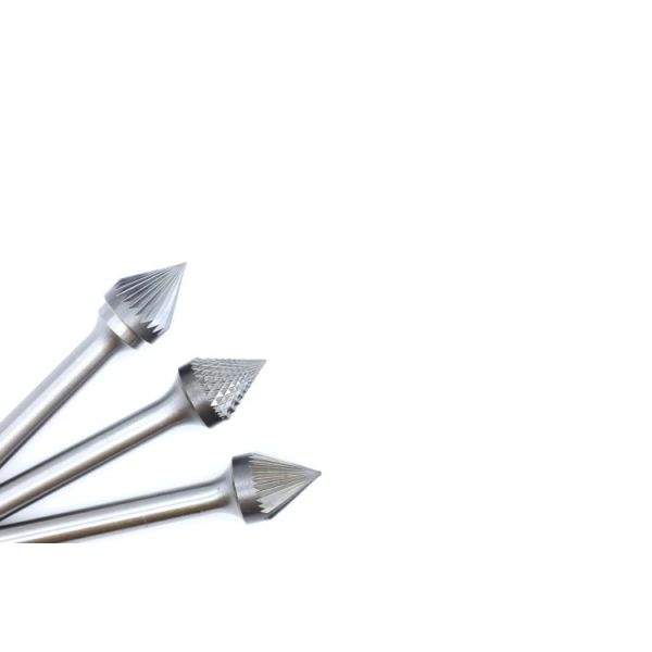 SJ-5M 60° Countersink Carbide Rotary Burr Single Fine Cut For Chamfer Hole Work