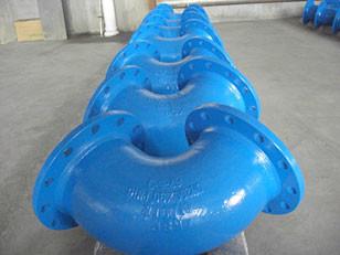 Internal cement coating Ductile iron fitting Double flange 90 bend Class PN10